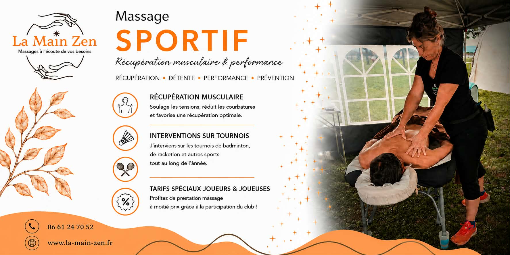 massage sportif la main zen